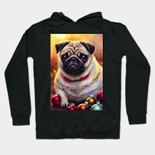 Watercolor pug Hoodie